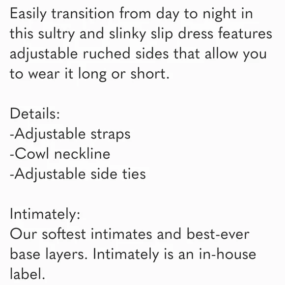 FREE PEOPLE Day To Night Slip Dress NEW! - Picture 4 of 6